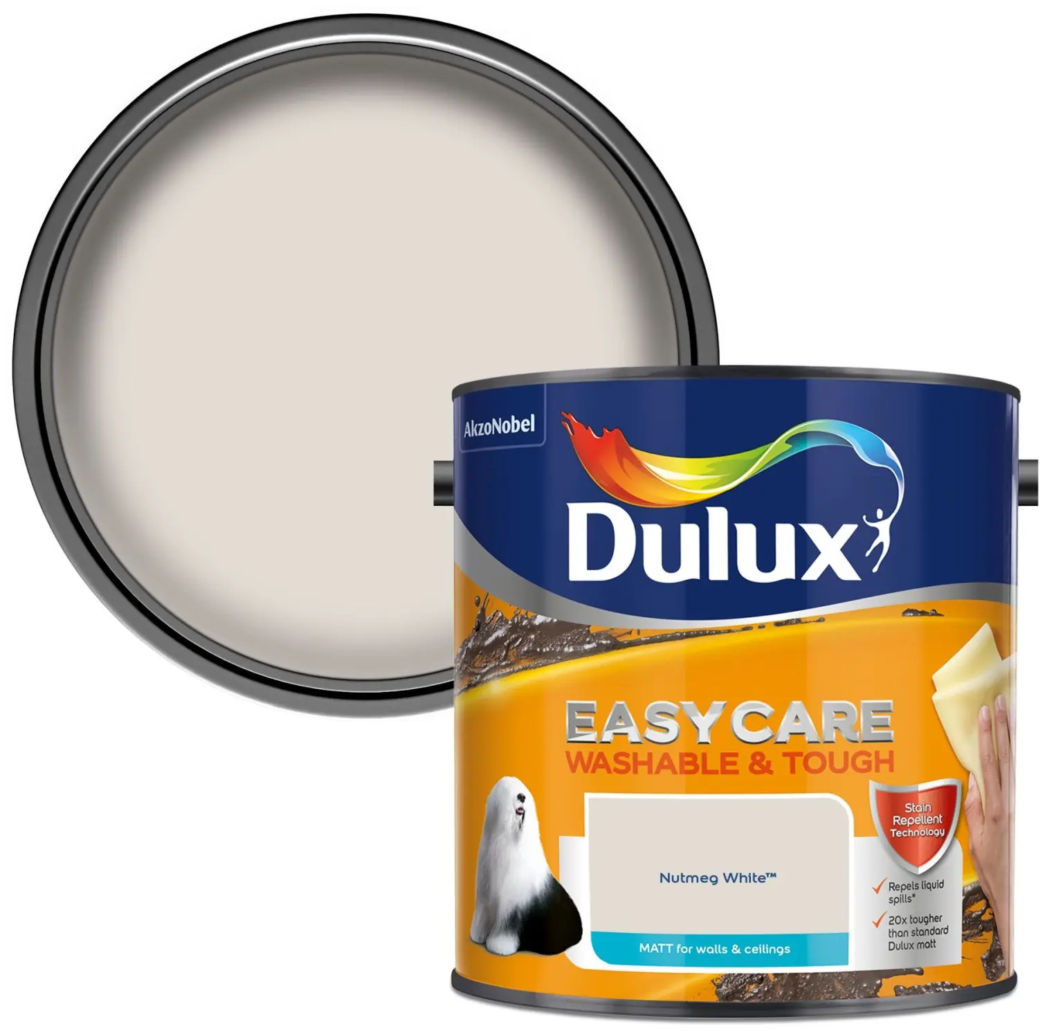 Dulux Easycare Matt Nutmeg White 2.5L