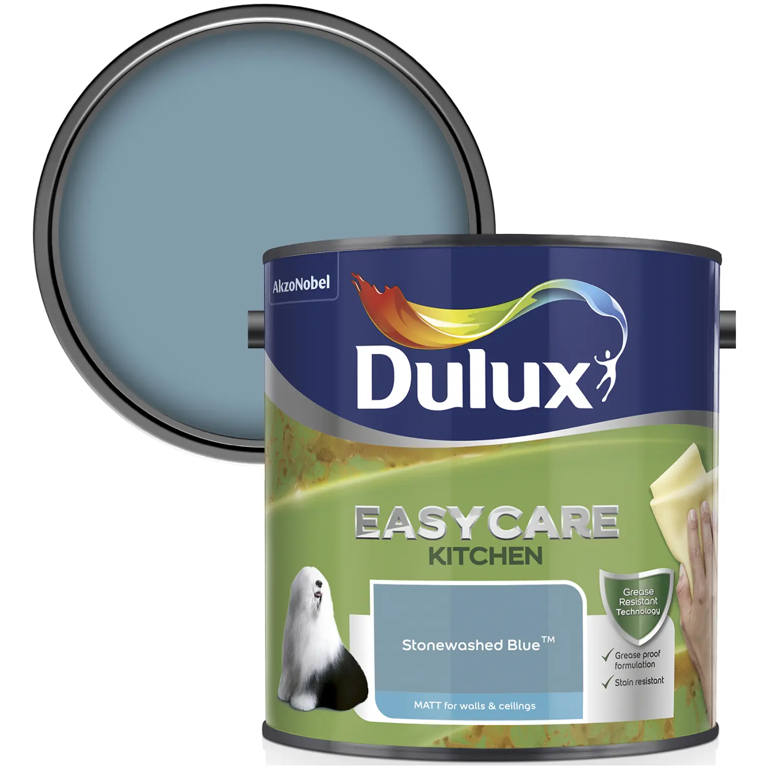 Dulux Easycare Kitchen Stonewashed Blue 2.5L
