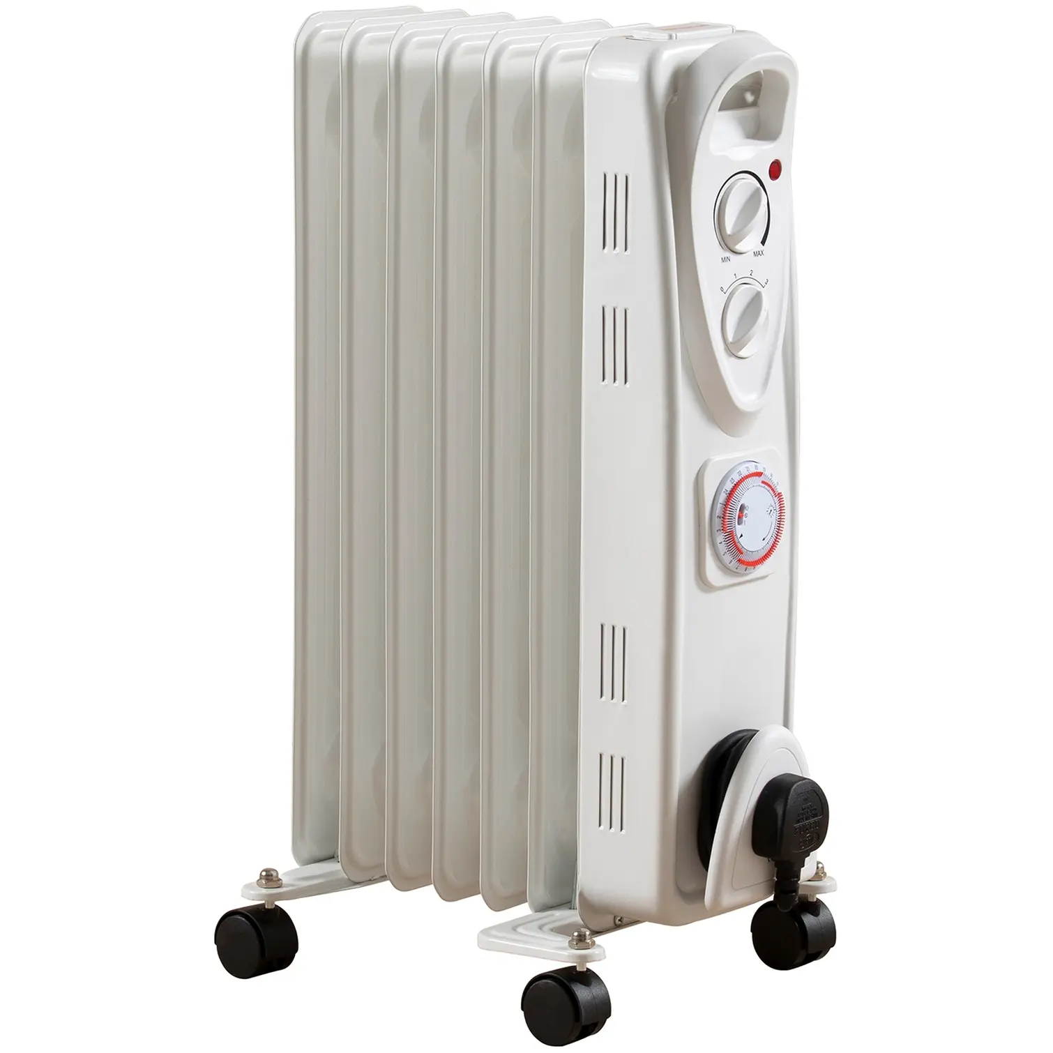 Daewoo 1.5KW Oil Filled Heater With Timer and 3 Heat Settings
