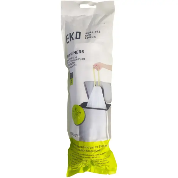 EKO0060 Eko Bin Liner To Suit 3 to 6 Litre Bins Roll of 30