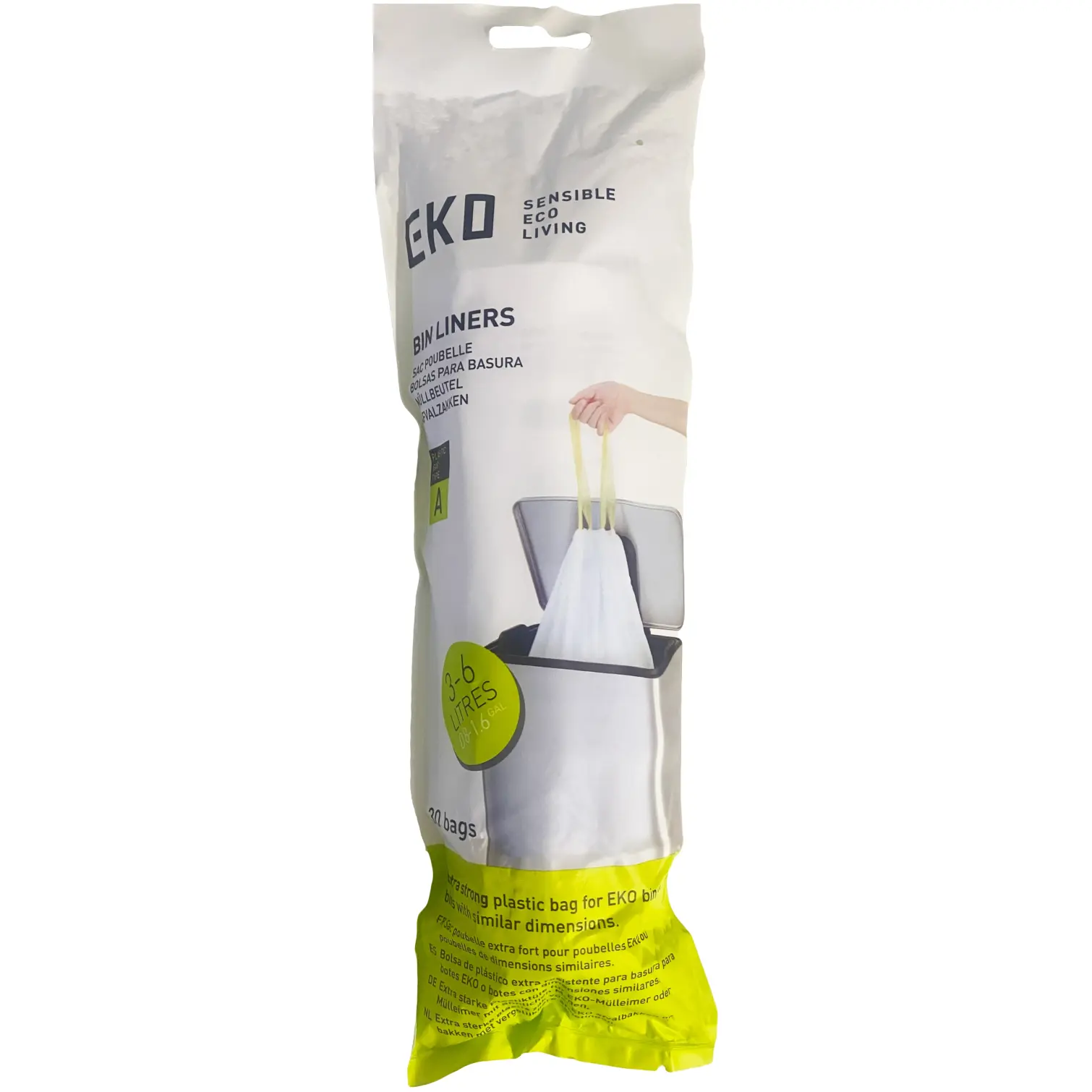 Eko Bin Liner To Suit 3 to 6 Litre Bins Roll of 30