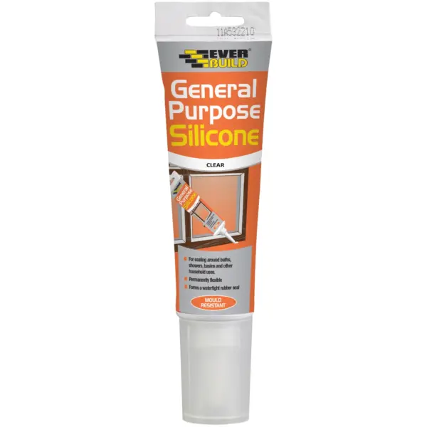 Everbuild Clear Silicone Tube 80ml