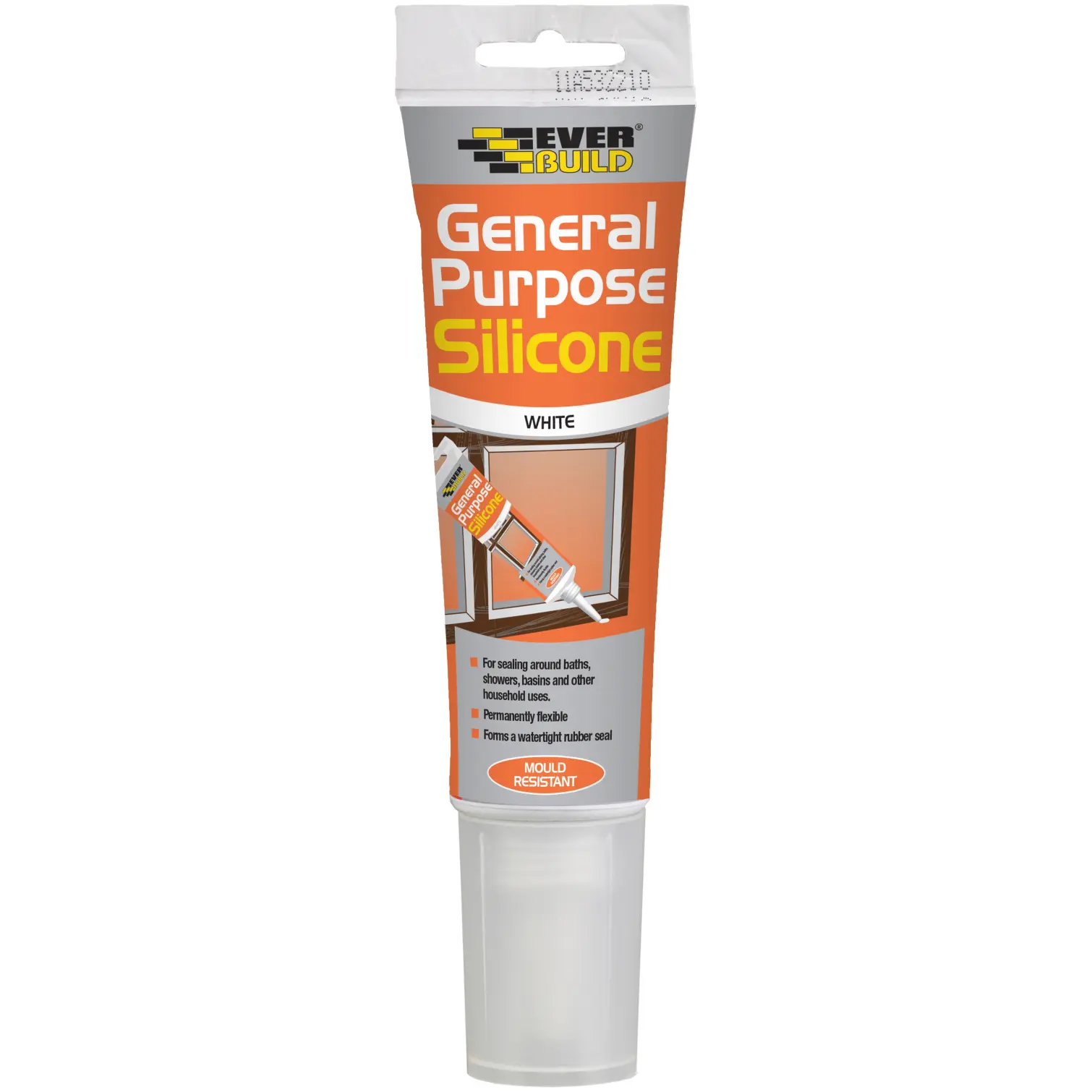 Everbuild White Silicone Tube 80ml