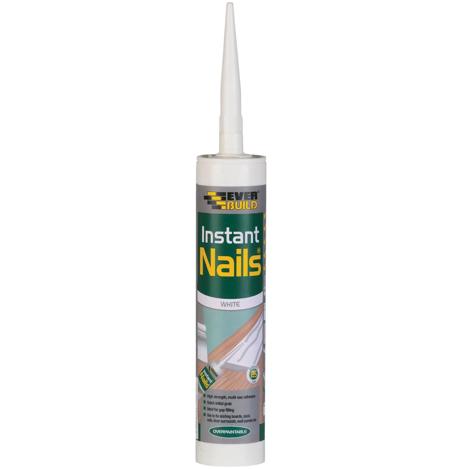 Everbuild Overpaintable Instant Nails White