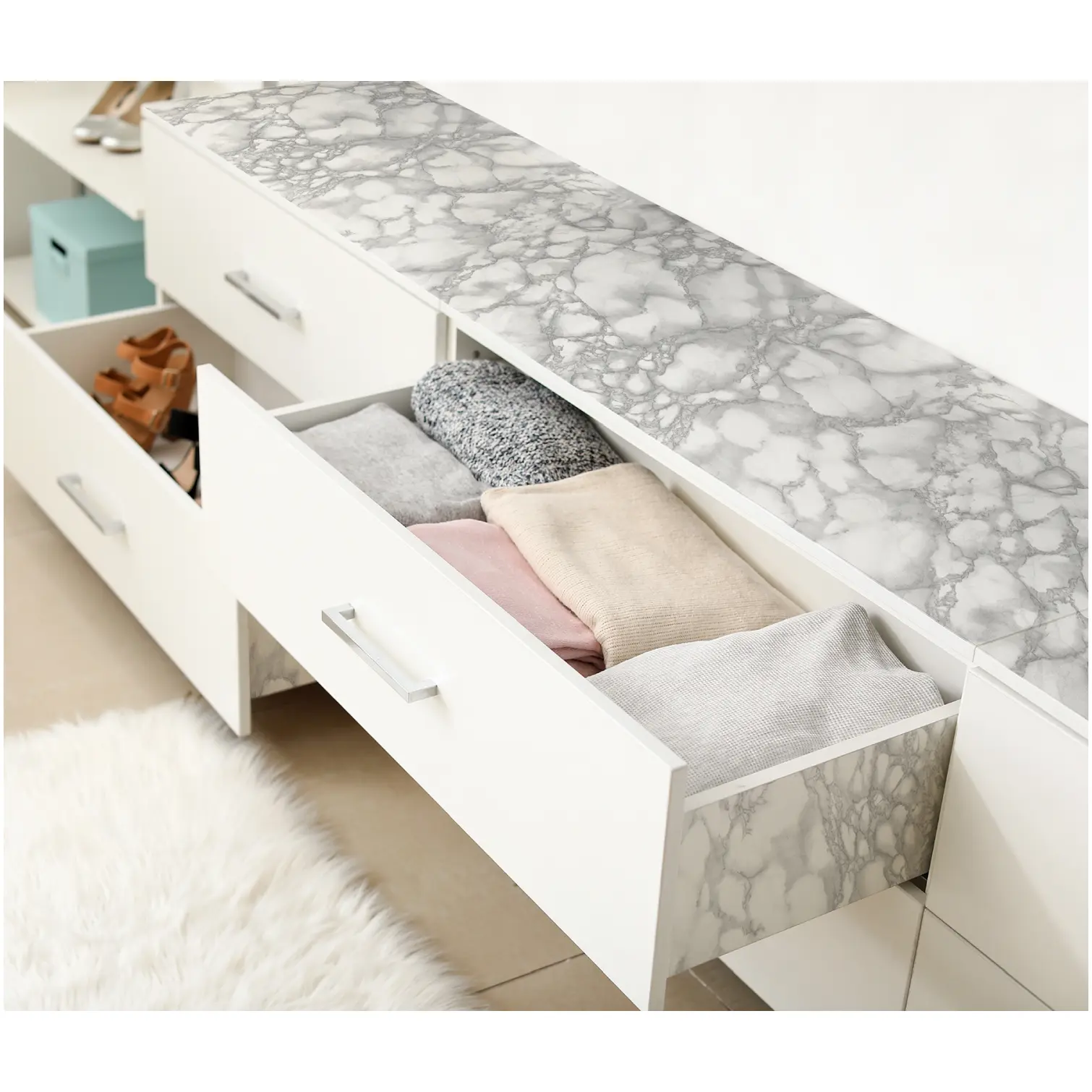 FBN0005_4 Fablon Marble Grey Blue 2mx67.5cm