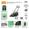 Flymo Ultra Mow Duo 460 Cordless Lawn Mower With Battery Kit