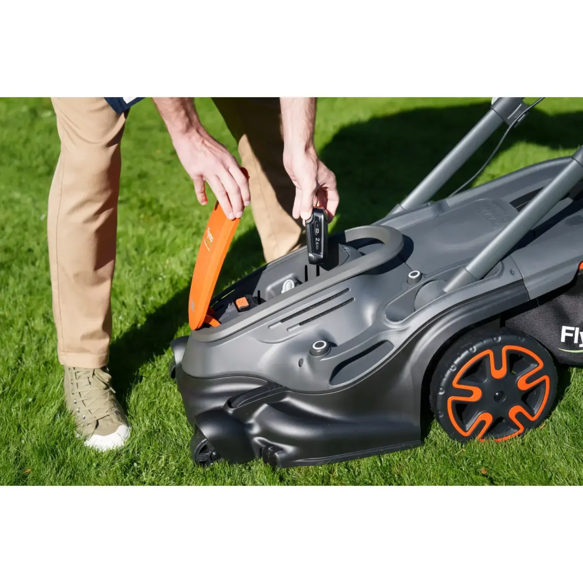 Flymo Ultra Mow Duo 460 Cordless Lawn Mower With Battery Kit