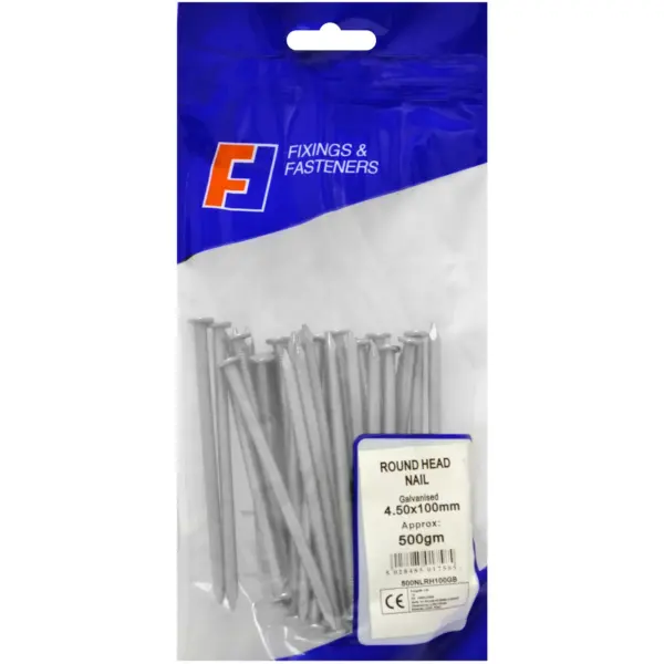 Forgefix 500g Wire Nails Galv 100mm