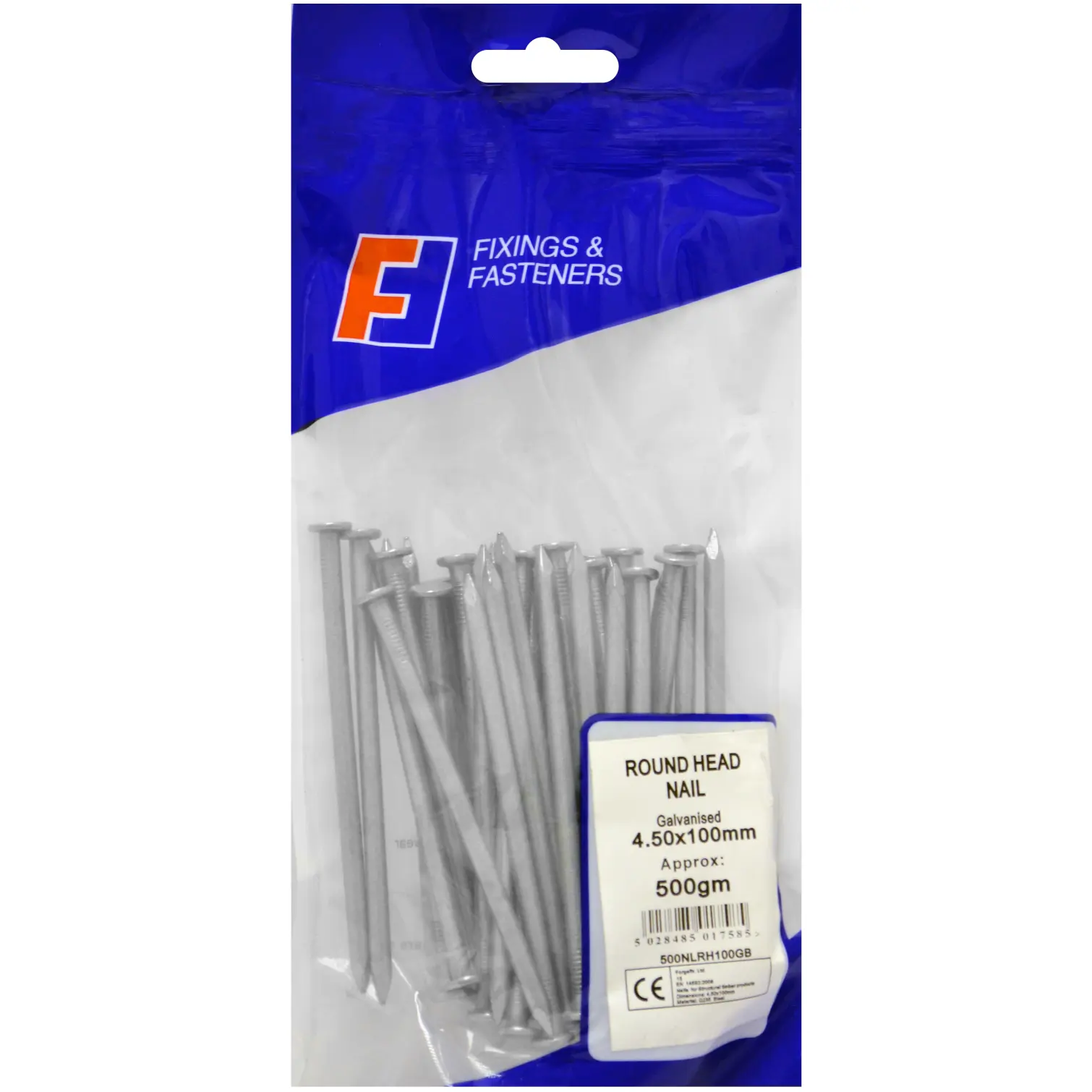 Forgefix 500g Wire Nails Galv 100mm