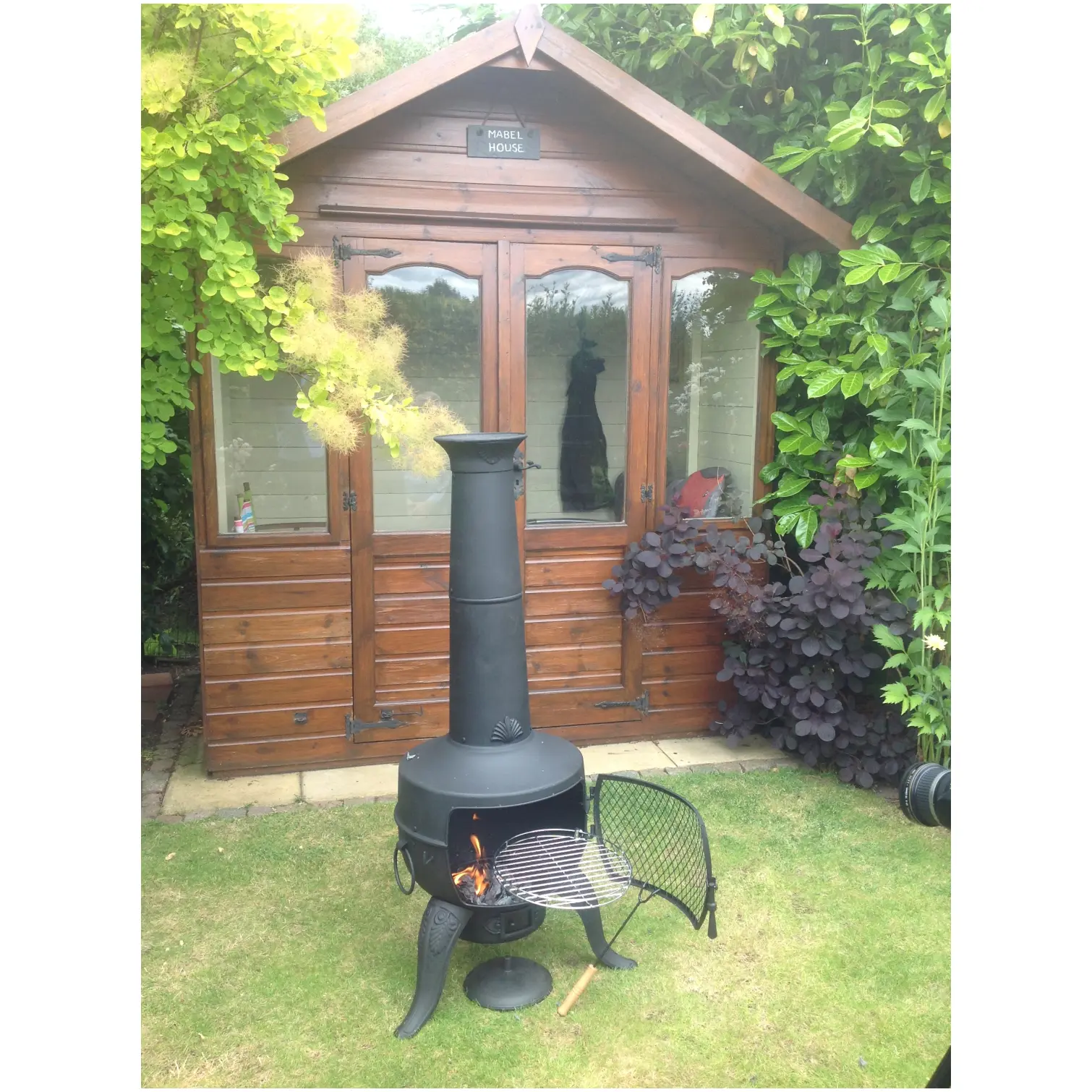 Tia Chimenea Steel Black 137cm