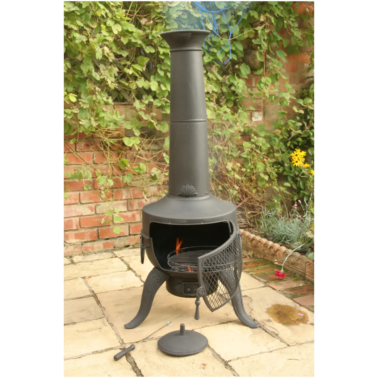 Tia Chimenea Steel Black 137cm