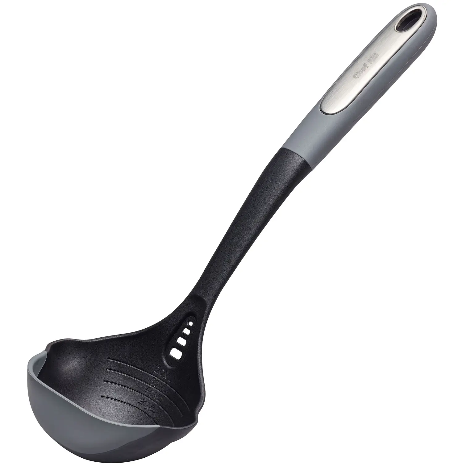 Chef Aid Nylon Ladle With Silicone Edge and Measure