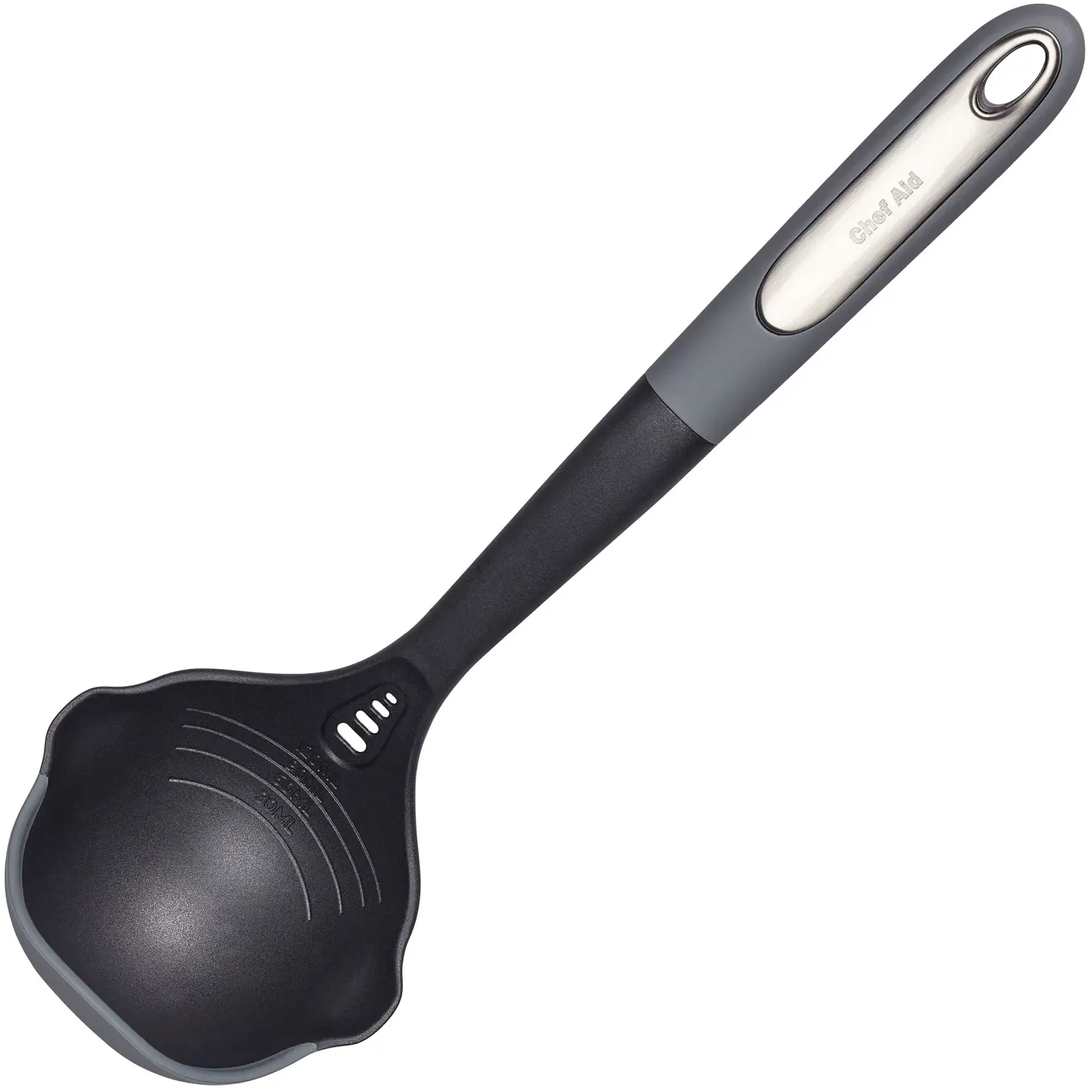 Chef Aid Nylon Ladle With Silicone Edge and Measure