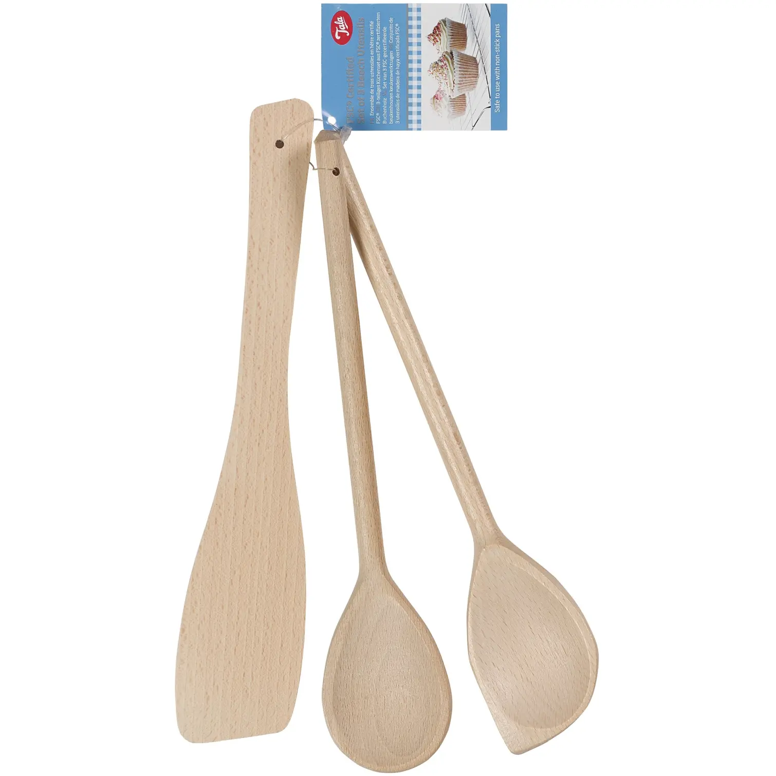 Tala Beech Set of 3 Wood Utensils