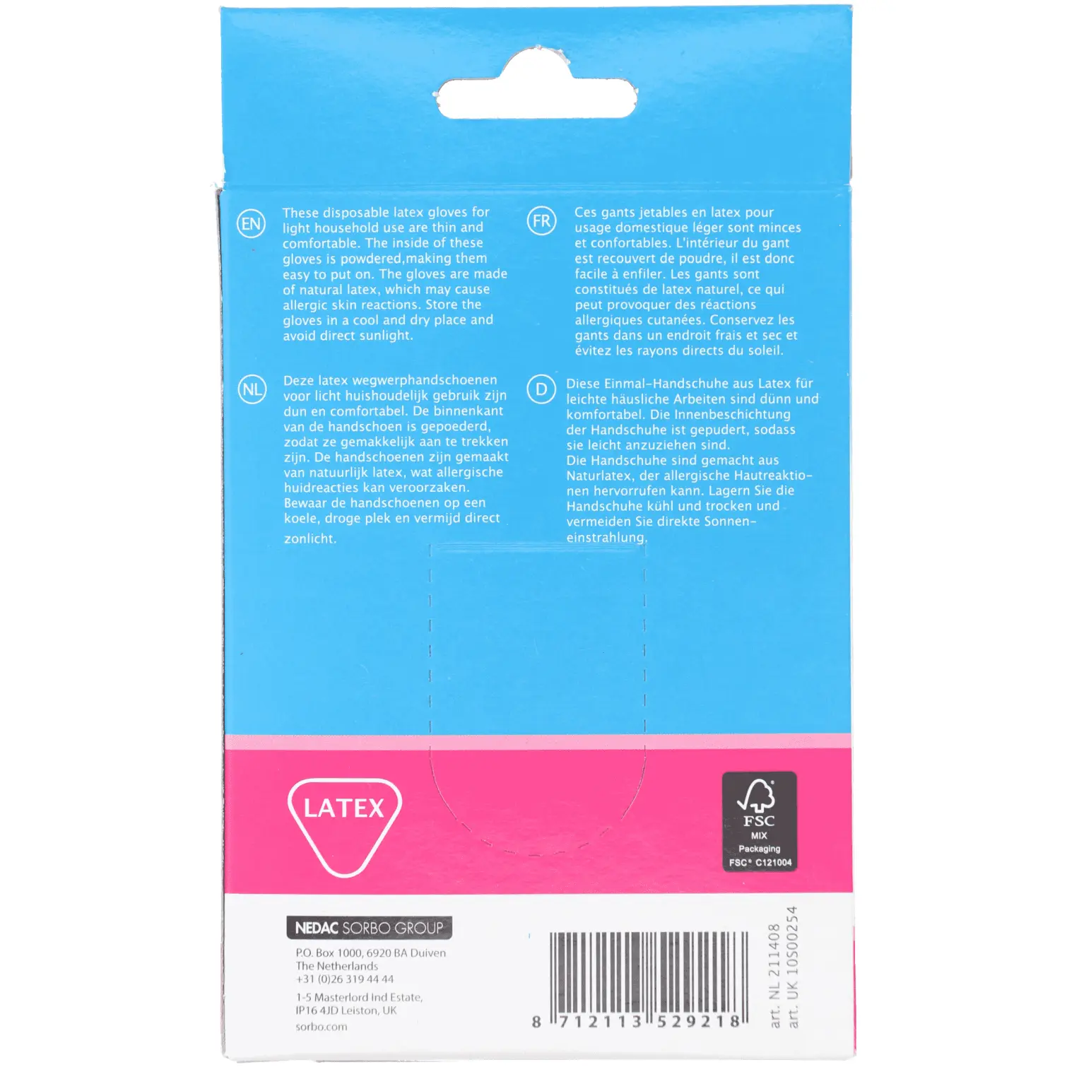 Latex Disposable Gloves 20Pk