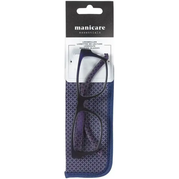GEO0829 Manicare Reading Glasses Blue Geometric Pattern +3