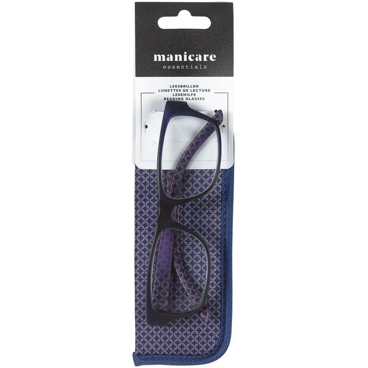 Manicare Reading Glasses Blue/Geo +3.5