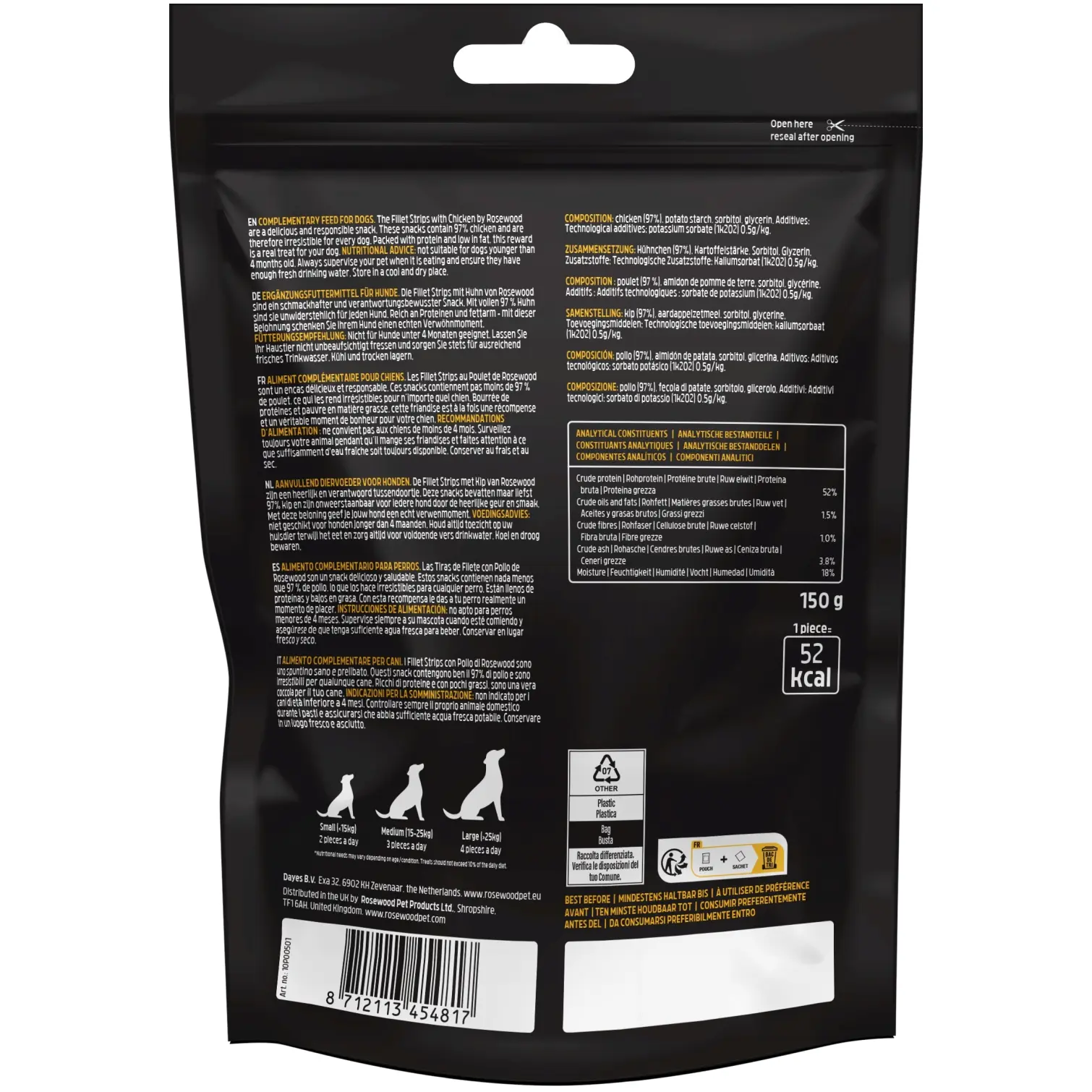 Rosewood Dog Large Chicken Fillet Strips