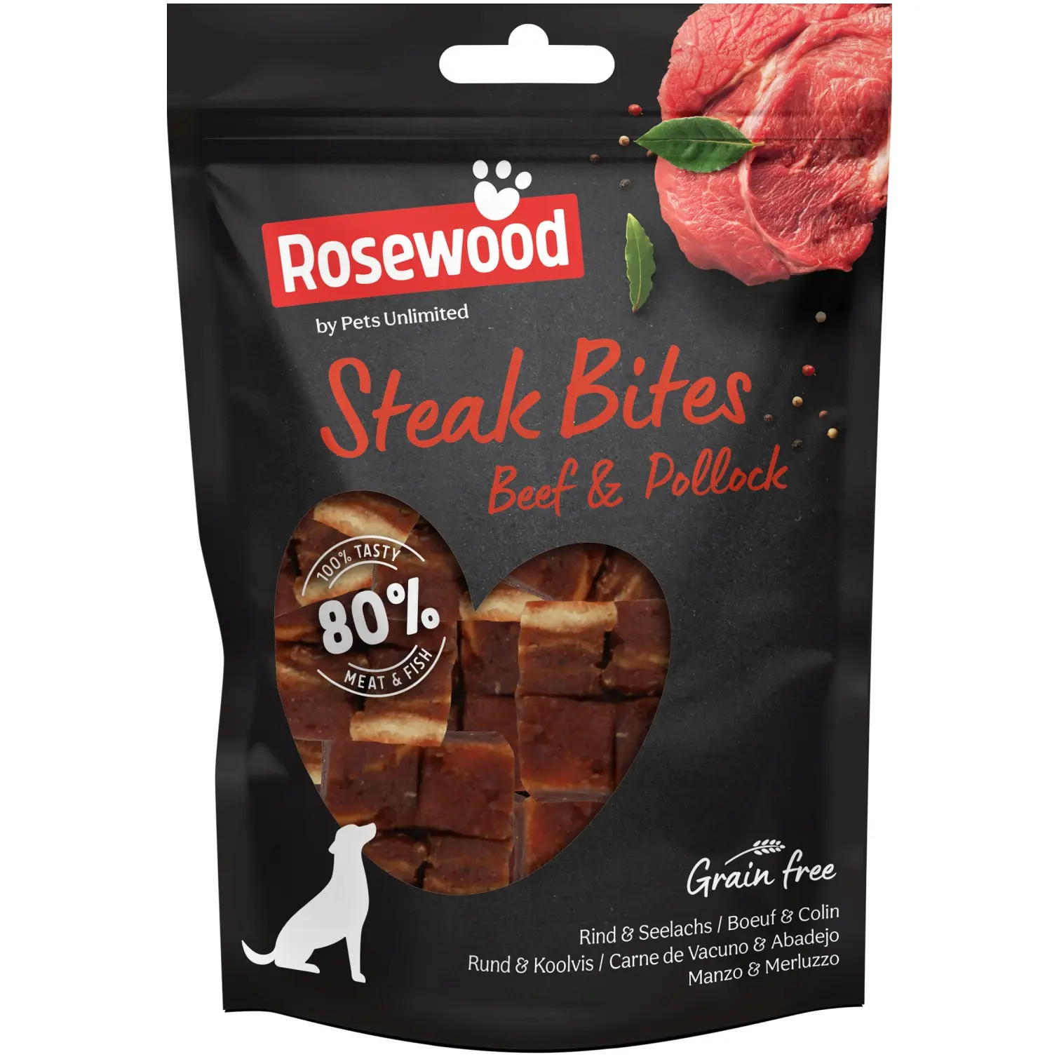 Rosewood Dog Steak Bites Beef & Pollock