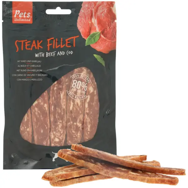 Rosewood Dog Steak Strips Beef & Pollock
