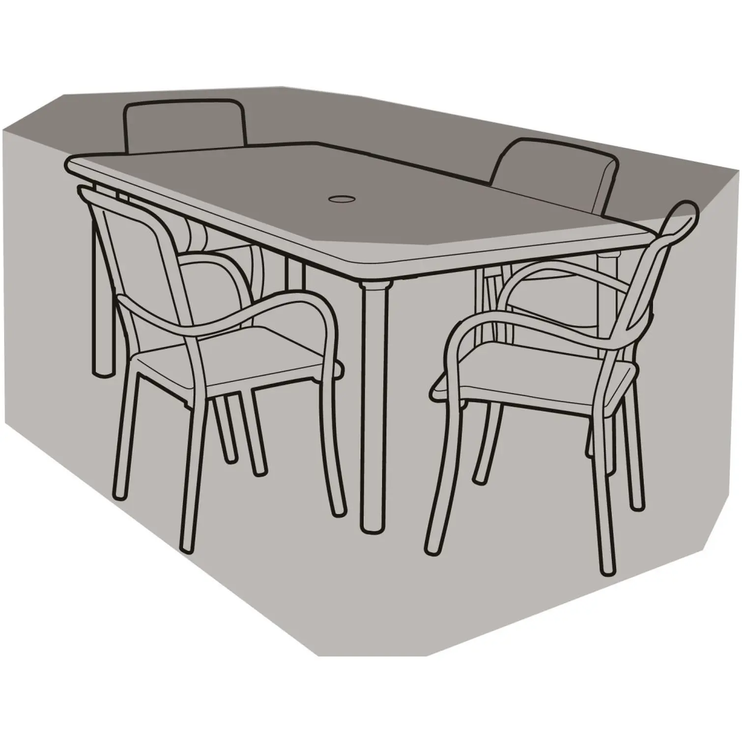 4 Seater Rectangle Patio Set Cover