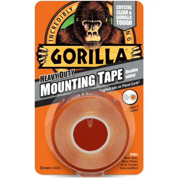GOR0045 Gorilla Mounting Tape 1.5m Clear