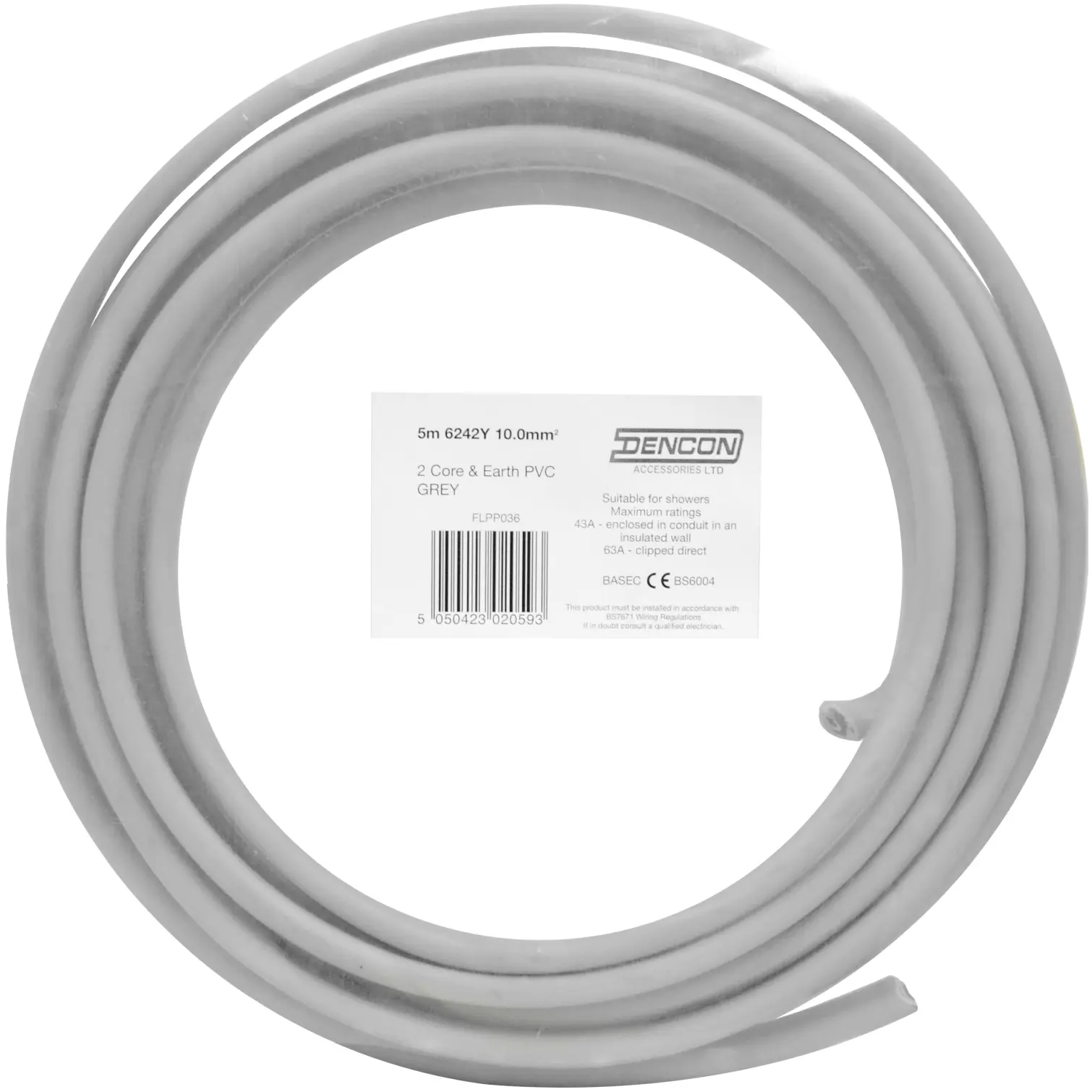 5m Twin & Earth Grey 5mtr