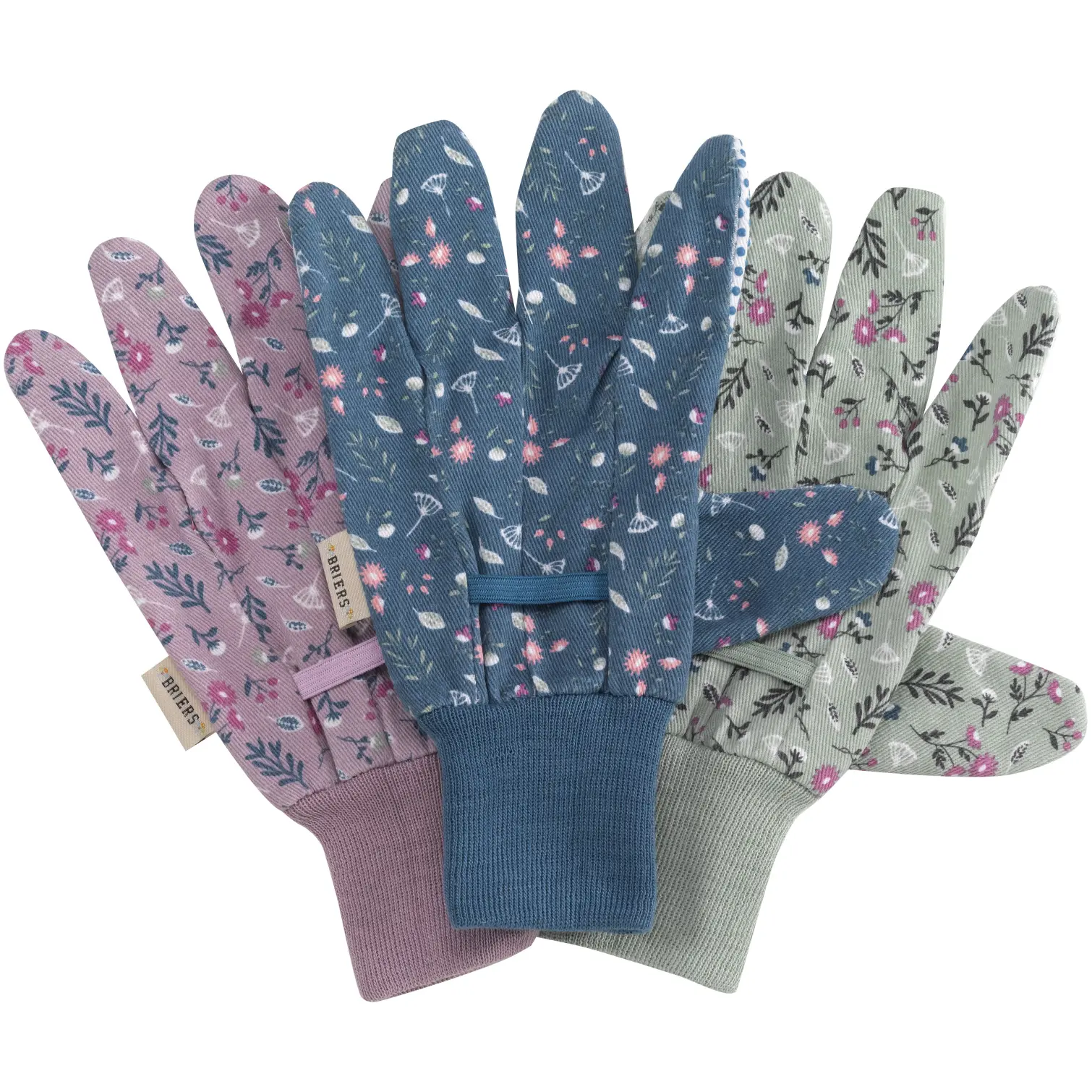 Briers Flowerfield Cotton Grips Medium Triple Pack