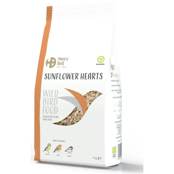 Henry Bell Wild Bird Food Sunflower Hearts 1kg
