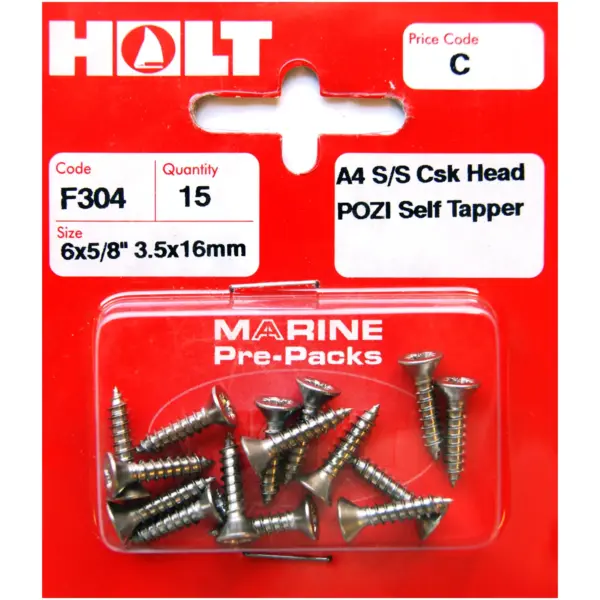 Holt S/Steel CSK Pozi Selftap 3.5x16mm