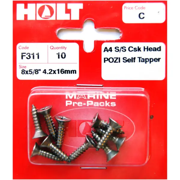 Holt S/Steel CSK Pozi Selftap 4.2x16mm
