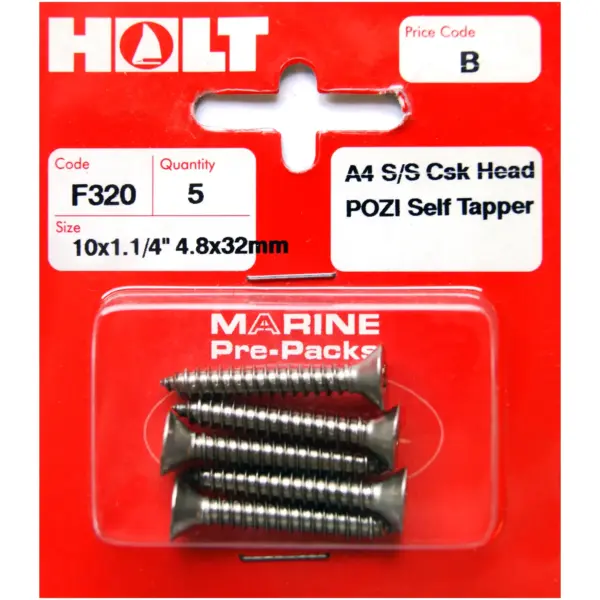 Holt S/Steel CSK Pozi Selftap 4.8x32mm