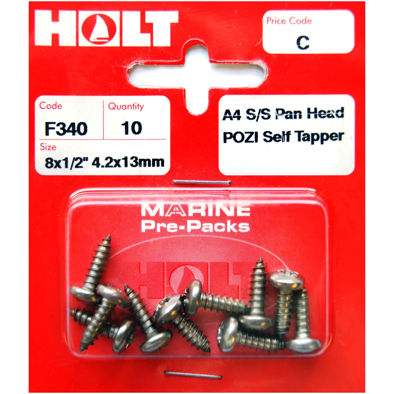 Holt S/Steel Pan Pozi Selftap 4.2x13mm