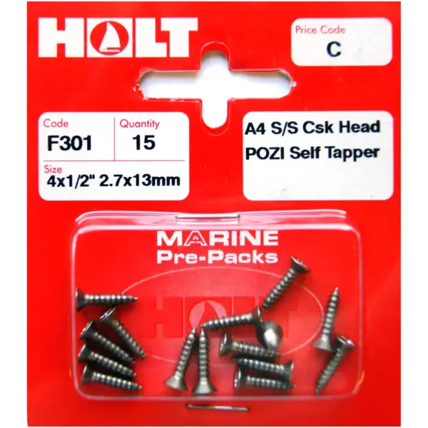Holt S/Steel CSK Pozi Selftaper 2.7 x 13mm