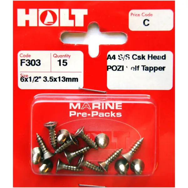 Holt S/Steel CSK Pozi Selftaper 3.5 x 13mm