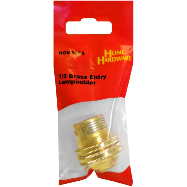 HOM3886 1/2 Brass Entry Lamp Holder