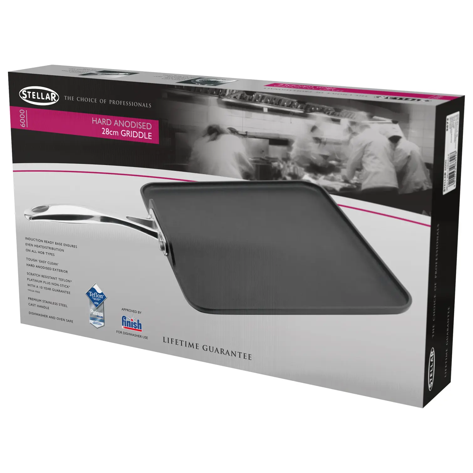 Stellar Hard Anodised Griddle 28cm
