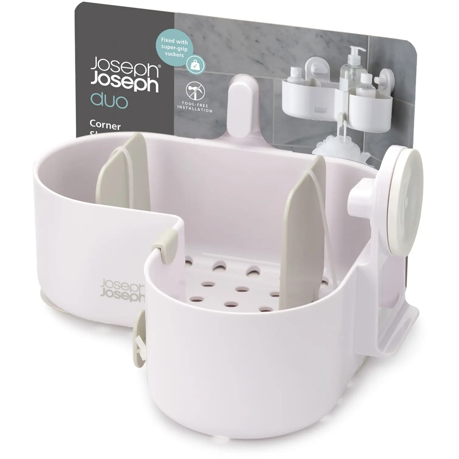 JPH0225 Joseph Joseph Duo Corner Shower Caddy