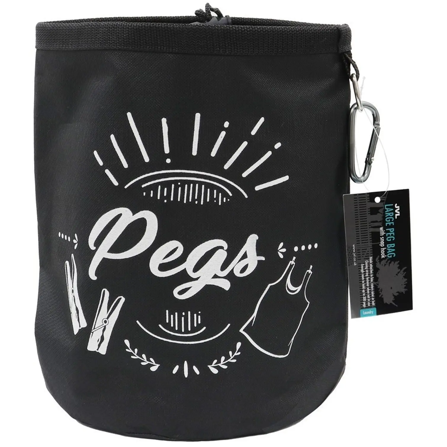 JVL Large Peg Bag With Clip