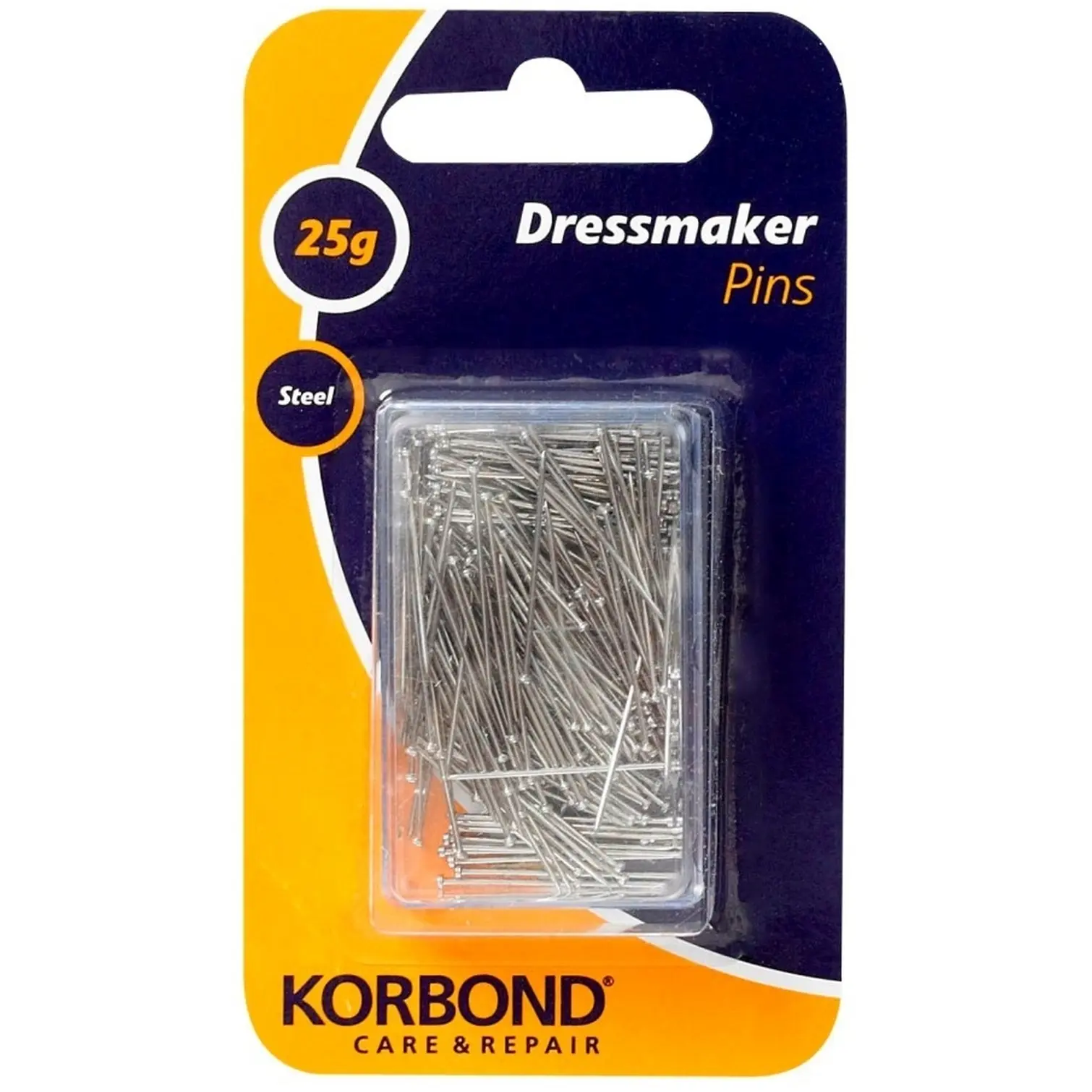Korbond Steel Dressmaker Pins 25g