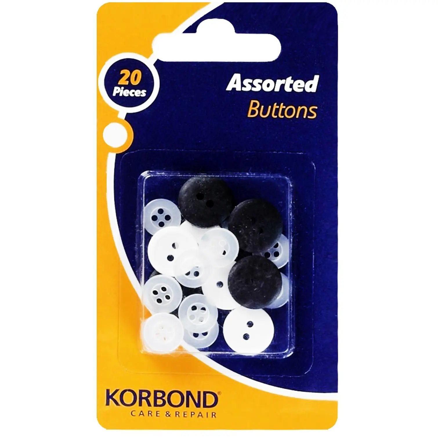 Korbond Assorted Buttons 20 Pieces