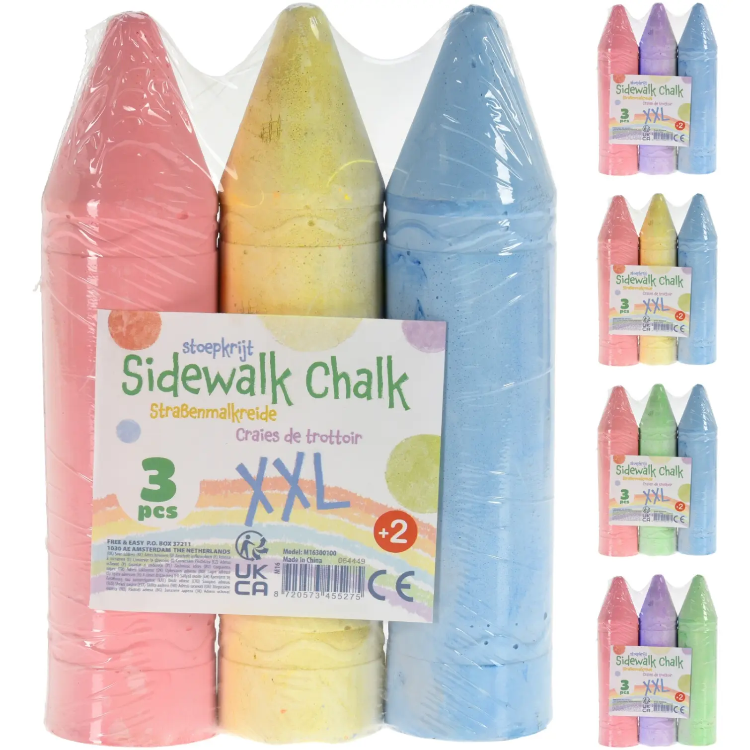Mega Colour Chalk Set of 3