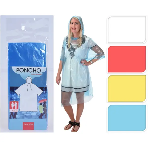 Poncho Adult Size Assorted Colours