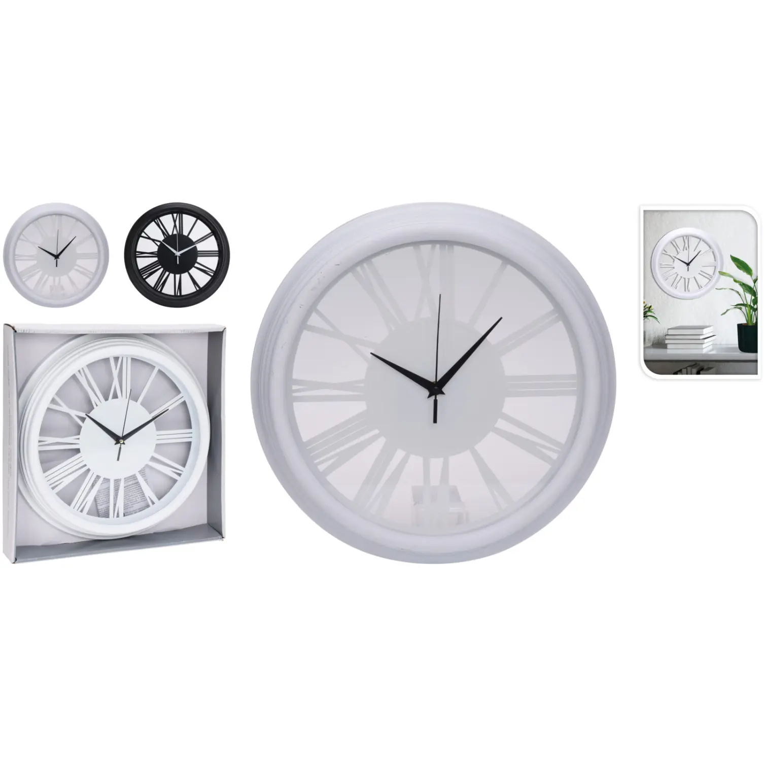 KPN0417 Wall Clock 3 Assorted Colours