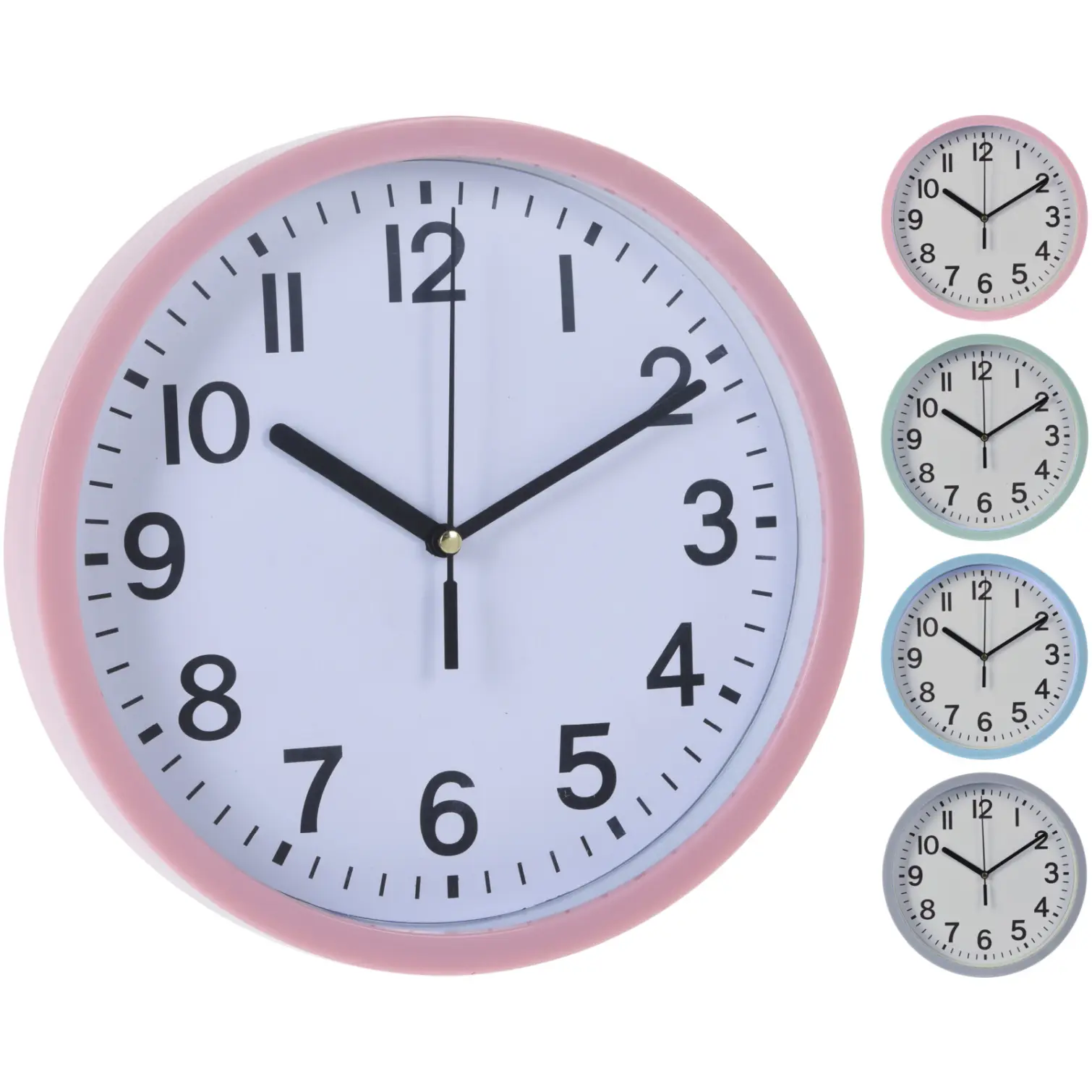 Wall Clock Assorted Colours 22.5cm