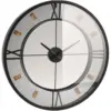 Wall Clock Metal with Glass
