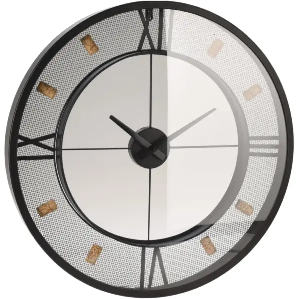 Wall Clock Metal with Glass