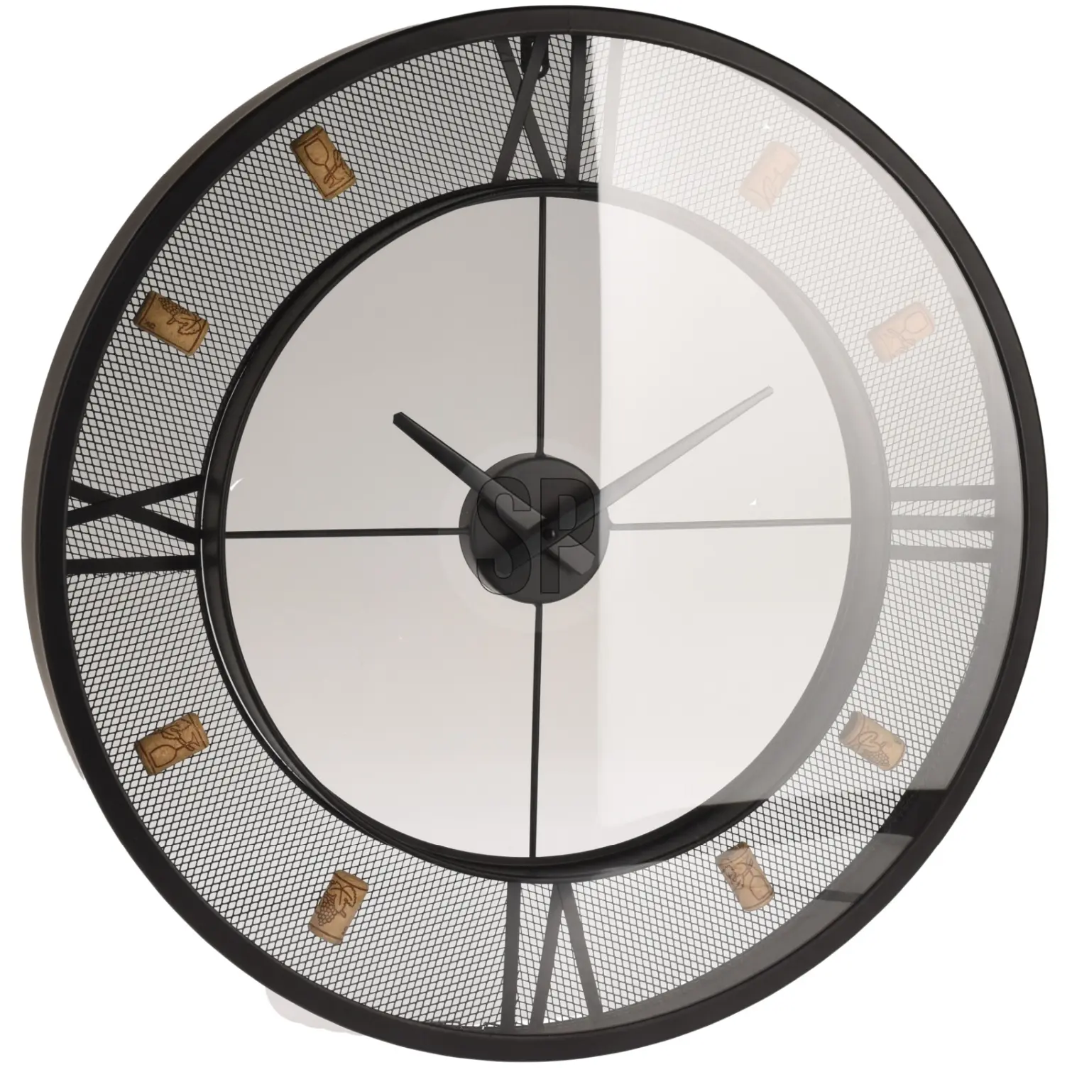 Wall Clock Metal with Glass