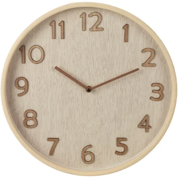 Wood Effect Grey Clock 38cm