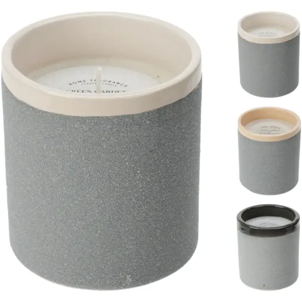 Scented Candle in Cement Pot